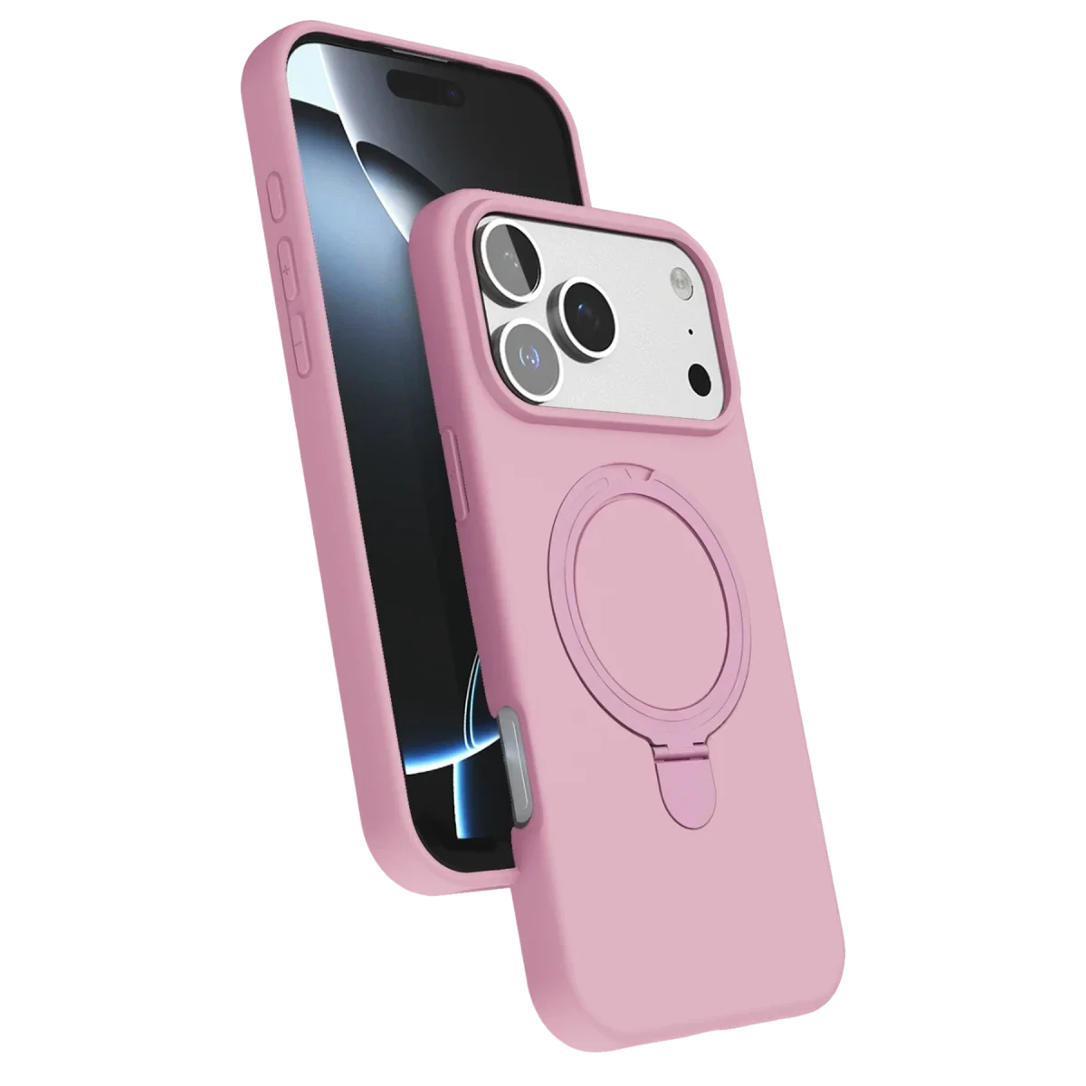 Apple iPhone 17 Pro Regal Magsafe Standlı Kapak - Açık Pembe