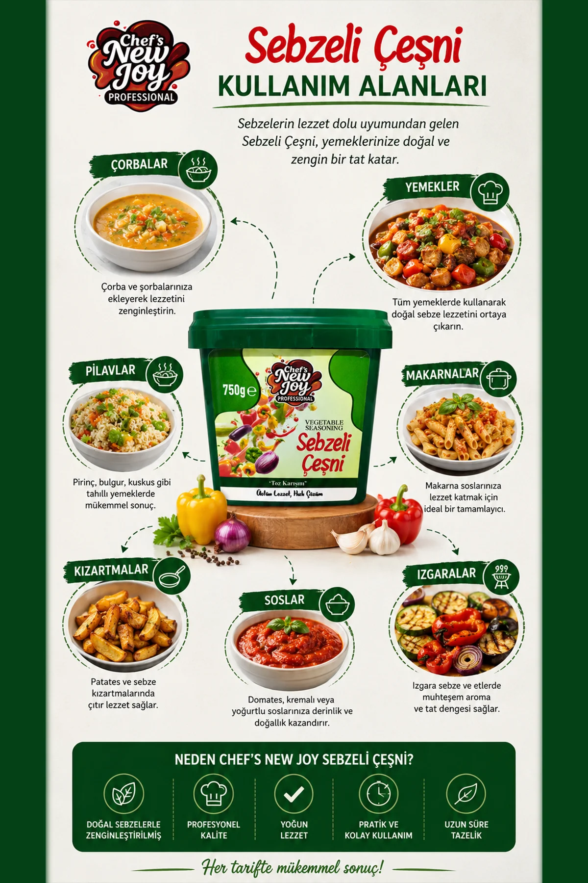 Sebzeli Çeşni 750 gr Vegetable Seasoning görsel 2