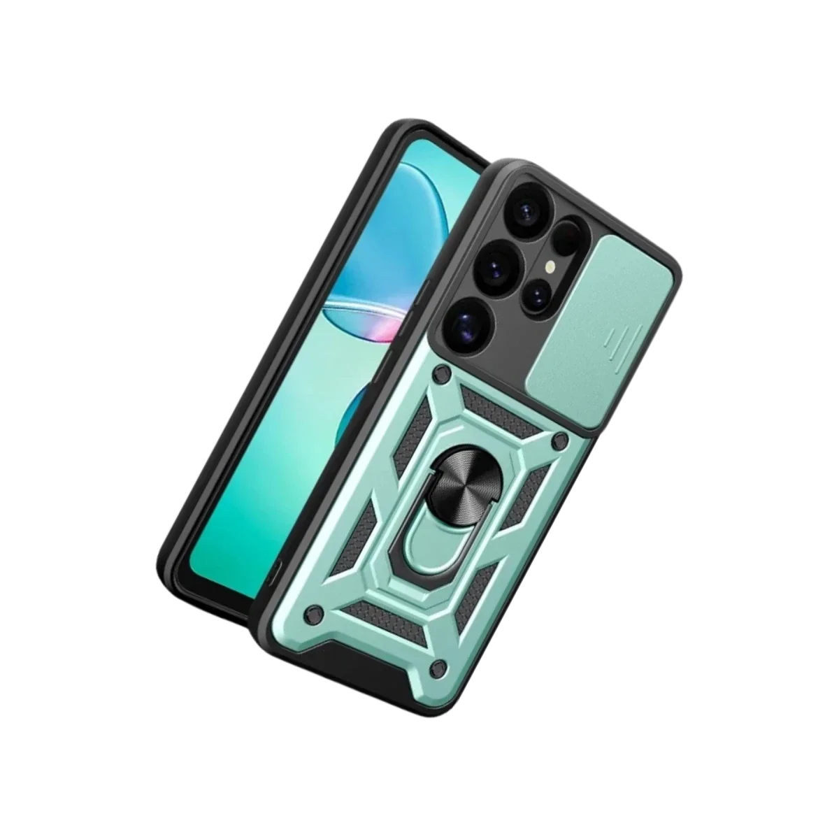 Samsung Galaxy S26 Ultra Pars Lens Yüzüklü Silikon - Yeşil görsel 3