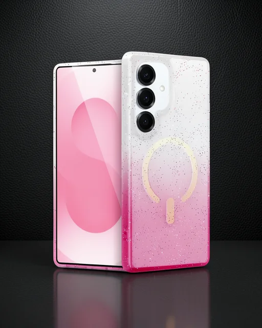 Samsung Galaxy S25 Plus Pummel Shiny Magsafe Kapak - Pembe