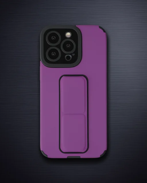 Apple İphone 14 Pro Kılıf Mega Standlı Silikon - Mor