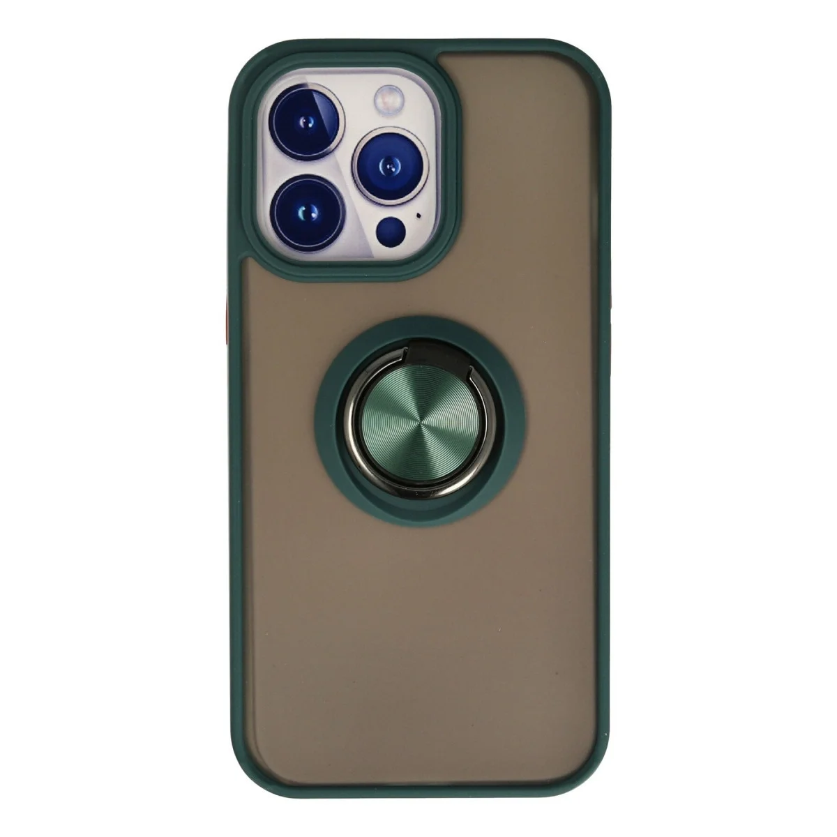 Apple İphone 13 Pro Kılıf Montreal Yüzüklü Silikon Kapak - Yeşil