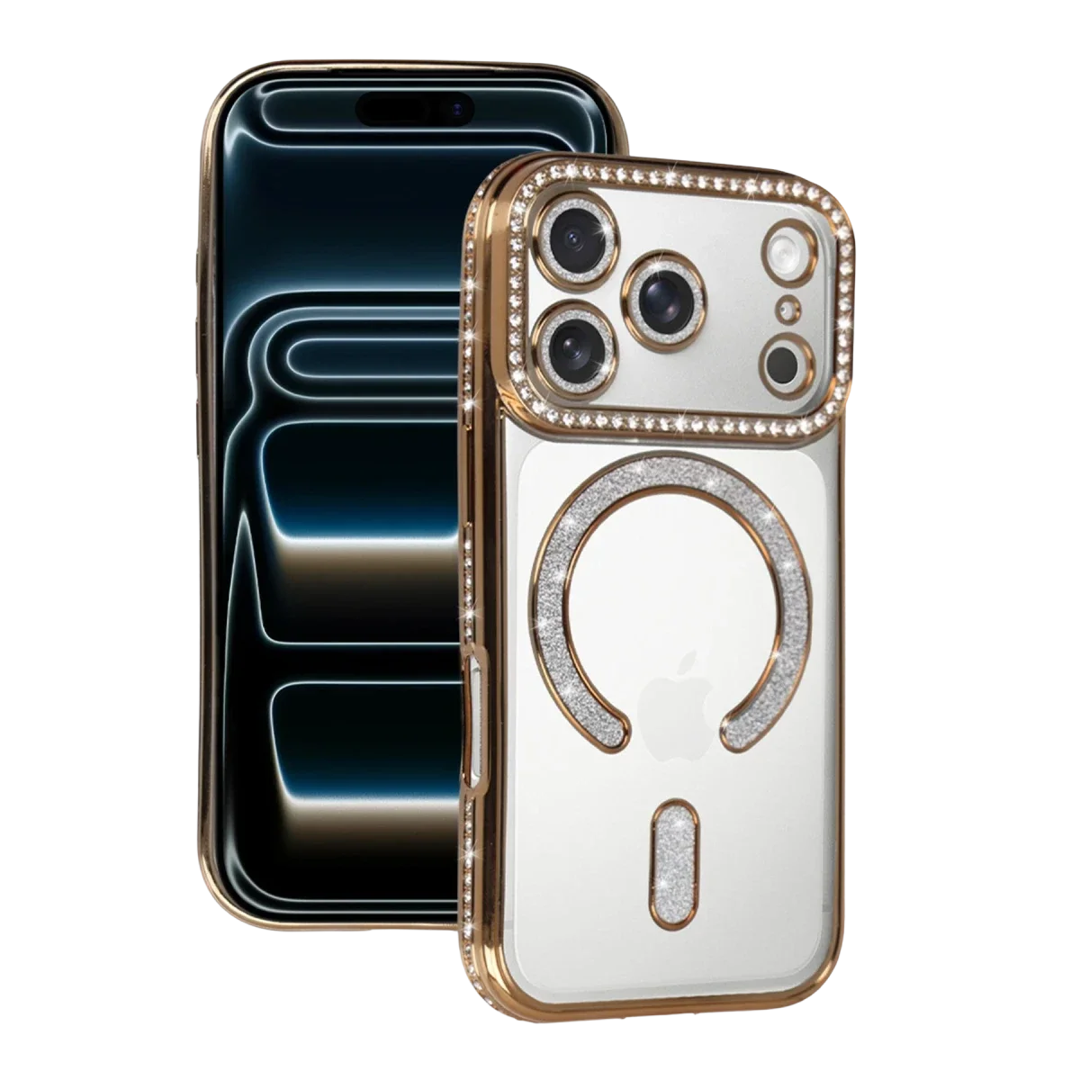 Apple iPhone 17 Pro Max Joke Simli Magneticsafe Kılıf - Gold