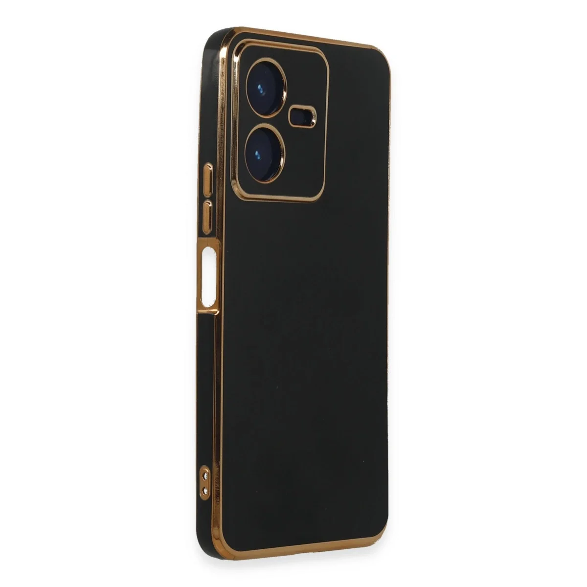 Vivo Y22 2022 Kılıf Volet Silikon - Siyah görsel 2