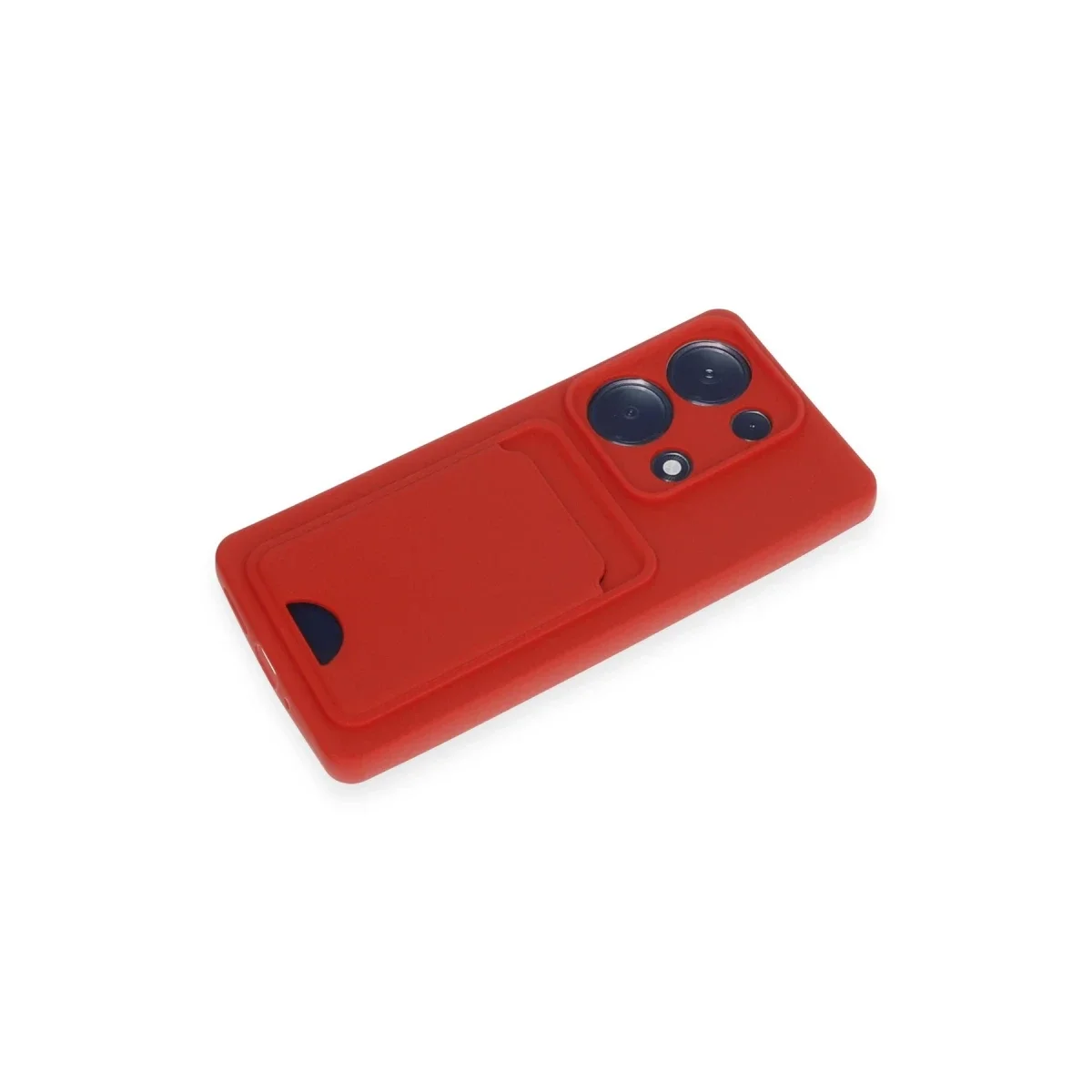 Xiaomi Redmi Note 13 Pro 4G Kılıf Kelvin Kartvizitli Silikon - Kırmızı görsel 4