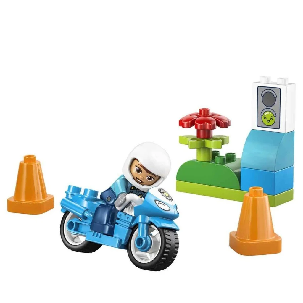 10471 Duplo Mavi Polis Motosikleti 11 parça +2 yaş görsel 3