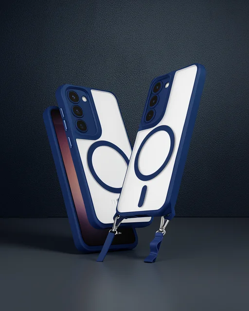 Samsung Galaxy S23 Kılıf Enka Magsafe Silikon Kılıf - Lacivert