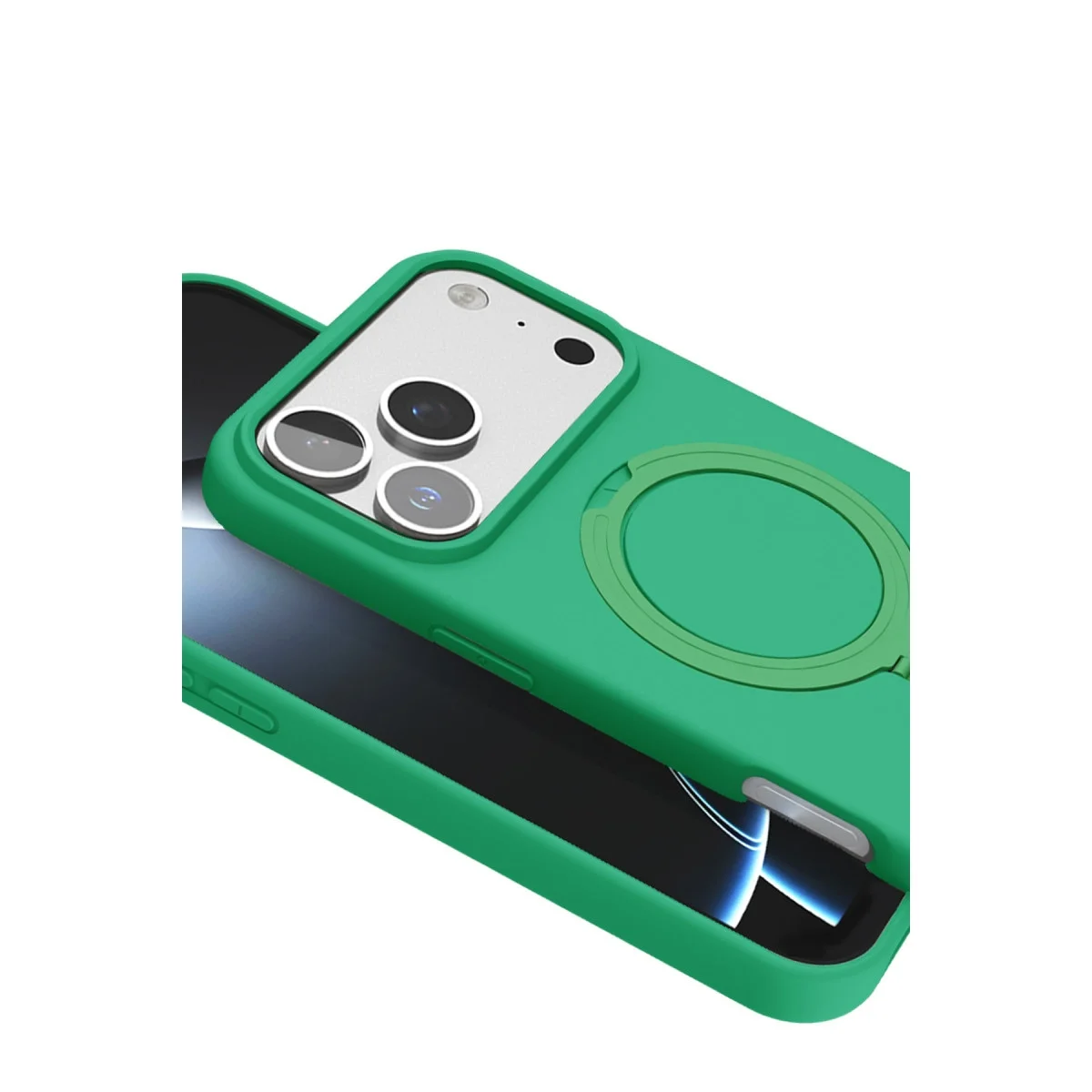 Apple İphone 17 Pro Max Regal Magsafe Standlı Kapak - Yeşil görsel 5