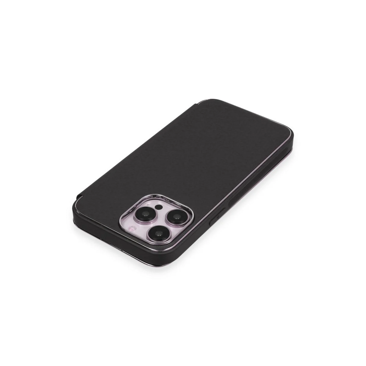 Apple İphone 13 Pro Kılıf Dolpin Kapaklı - Siyah görsel 6