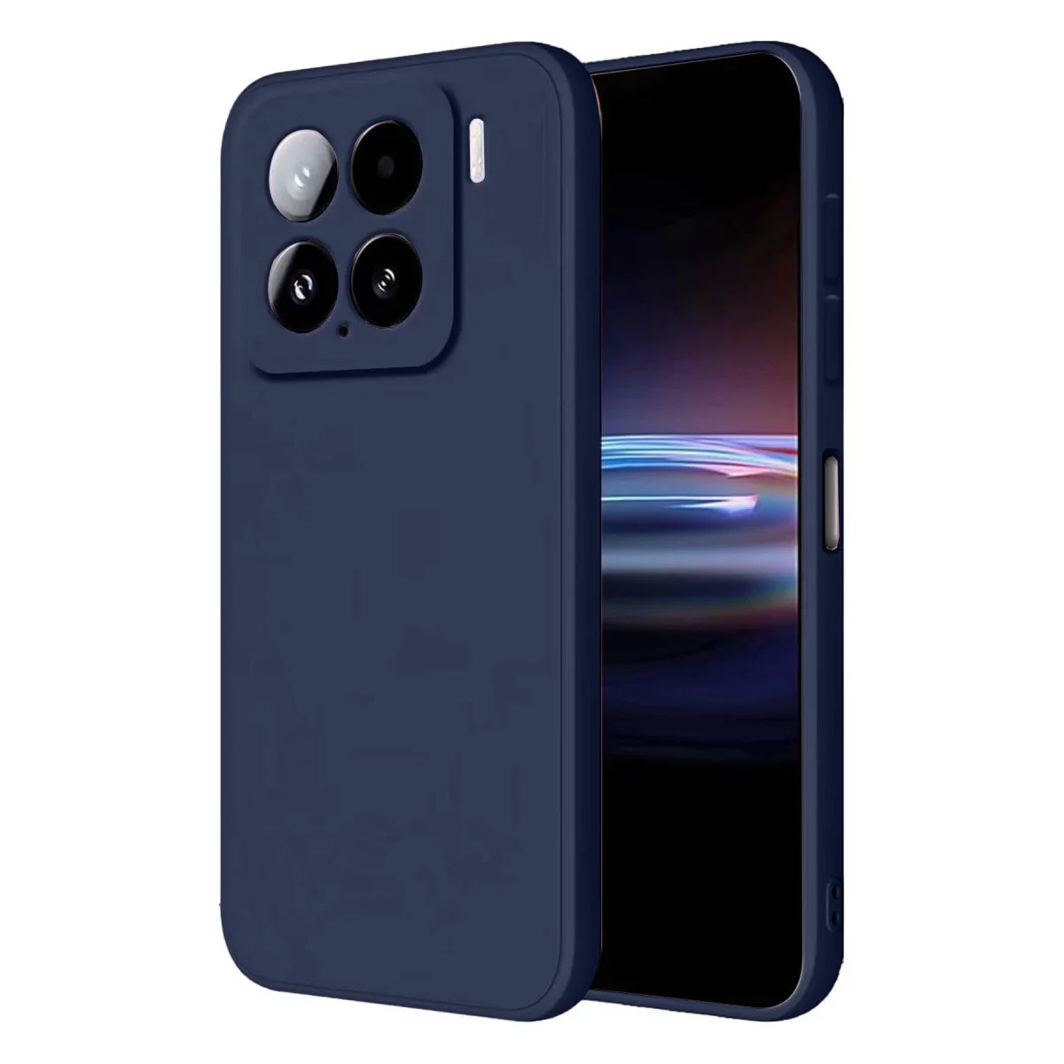 Xiao 15 Pro Kılıf Nano içi Kadife Silikon - Lacivert görsel 3