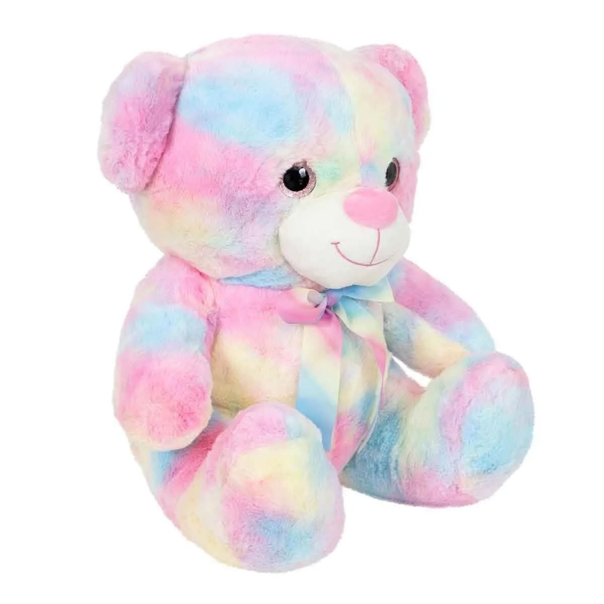 4771 Gökkuşağı Renkli Peluş Ayı 45 cm -Sunman görsel 2