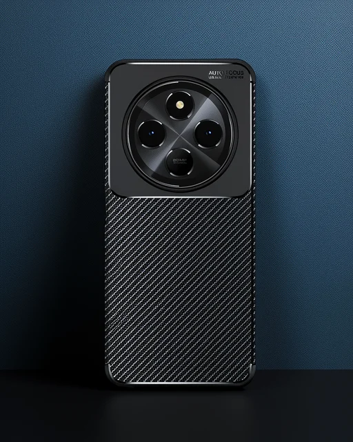 Xiaomi Redmi 14c Kılıf Auto Focus Karbon Kapak - Siyah
