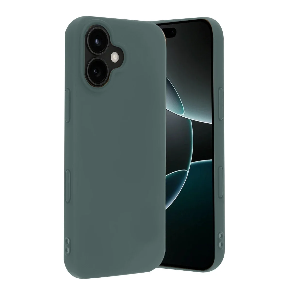 Apple İphone 17 Nano İçi Kadife Silikon - Koyu Yeşil