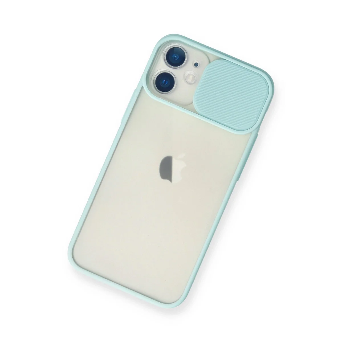 Apple İphone 11 Kılıf Palm Buzlu Kamera Sürgülü Silikon - Turkuaz görsel 3