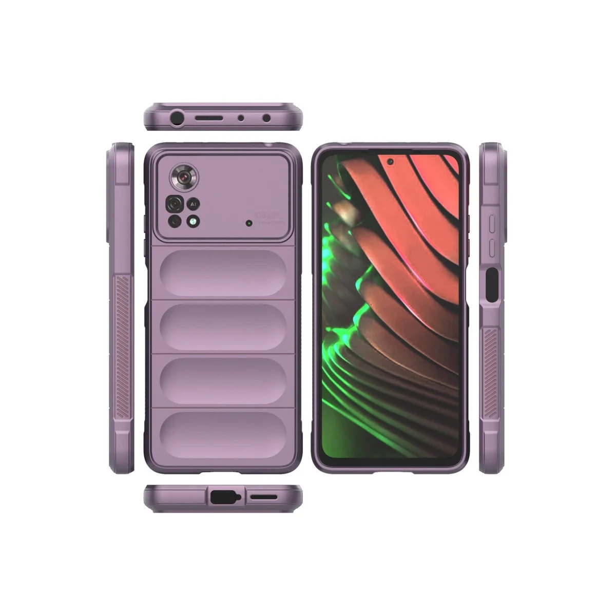 Xiao Poco X4 Pro 5g Kılıf Optimum Silikon - Mor görsel 3