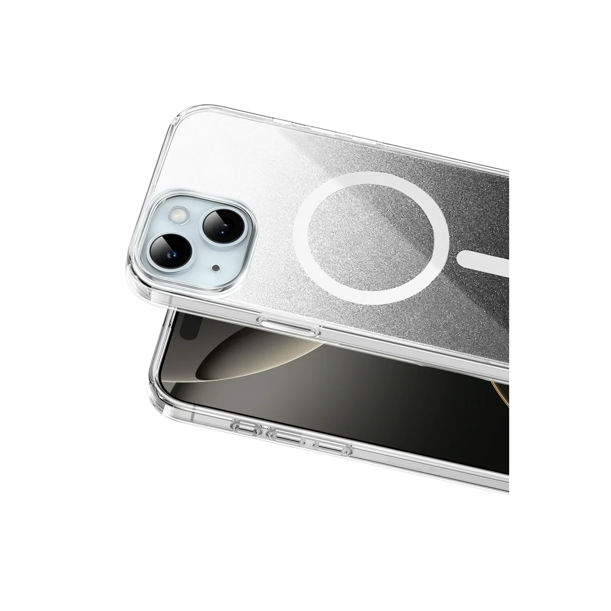 Onegif Apple İphone 15 Sora Simli Magsafe Kapak - Siyah görsel 2