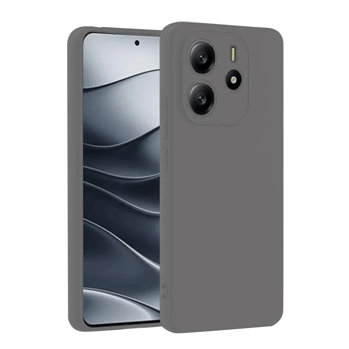 Xiao Red Note 14 4G Kılıf First Silikon - Gri görsel 2