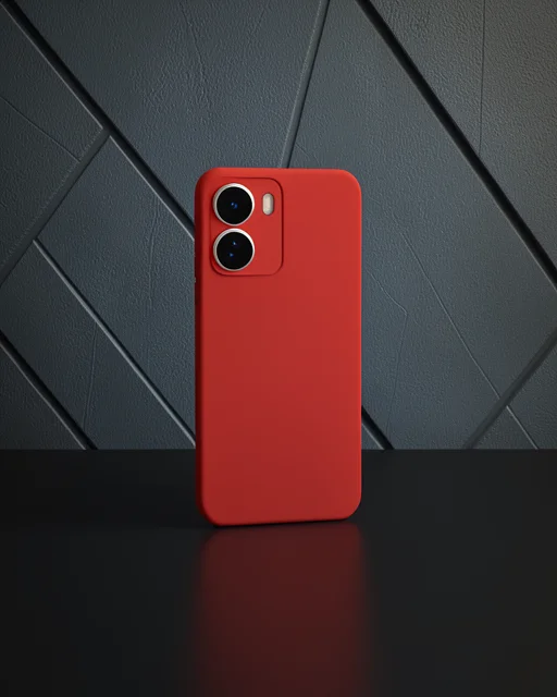 Vivo Y16 Kılıf Nano İçi Kadife Silikon - Kırmızı
