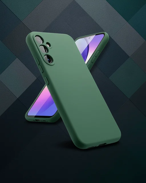 Samsung Galaxy A24 4g Kılıf First Silikon - Koyu Yeşil