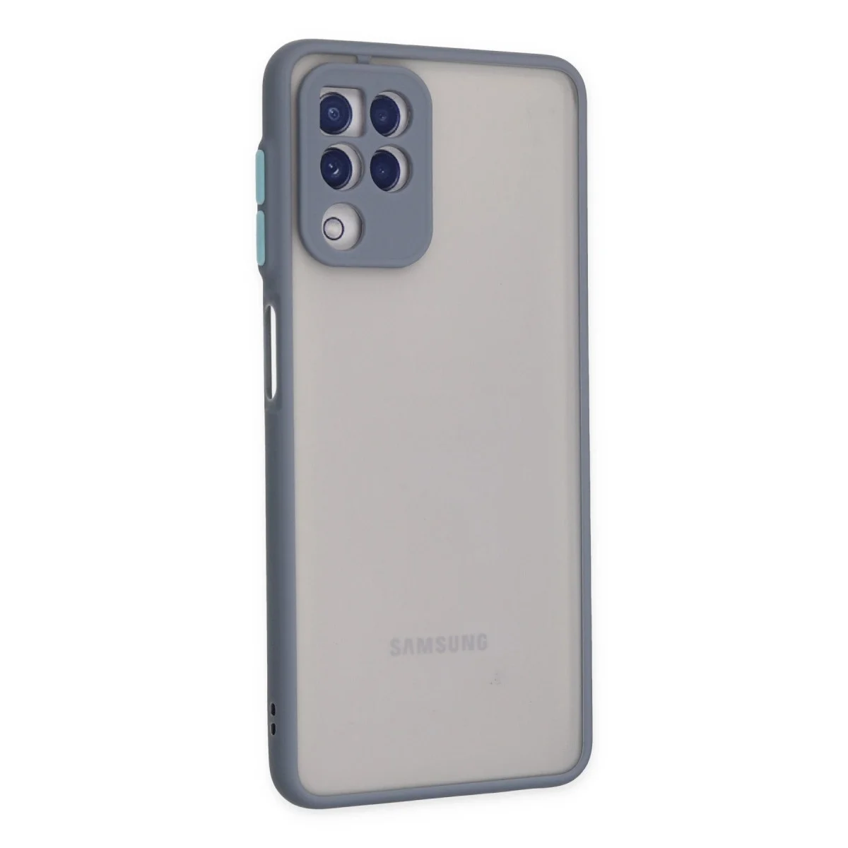 Samsung Galaxy A22 Kılıf Montreal Silikon Kapak - Gri görsel 2