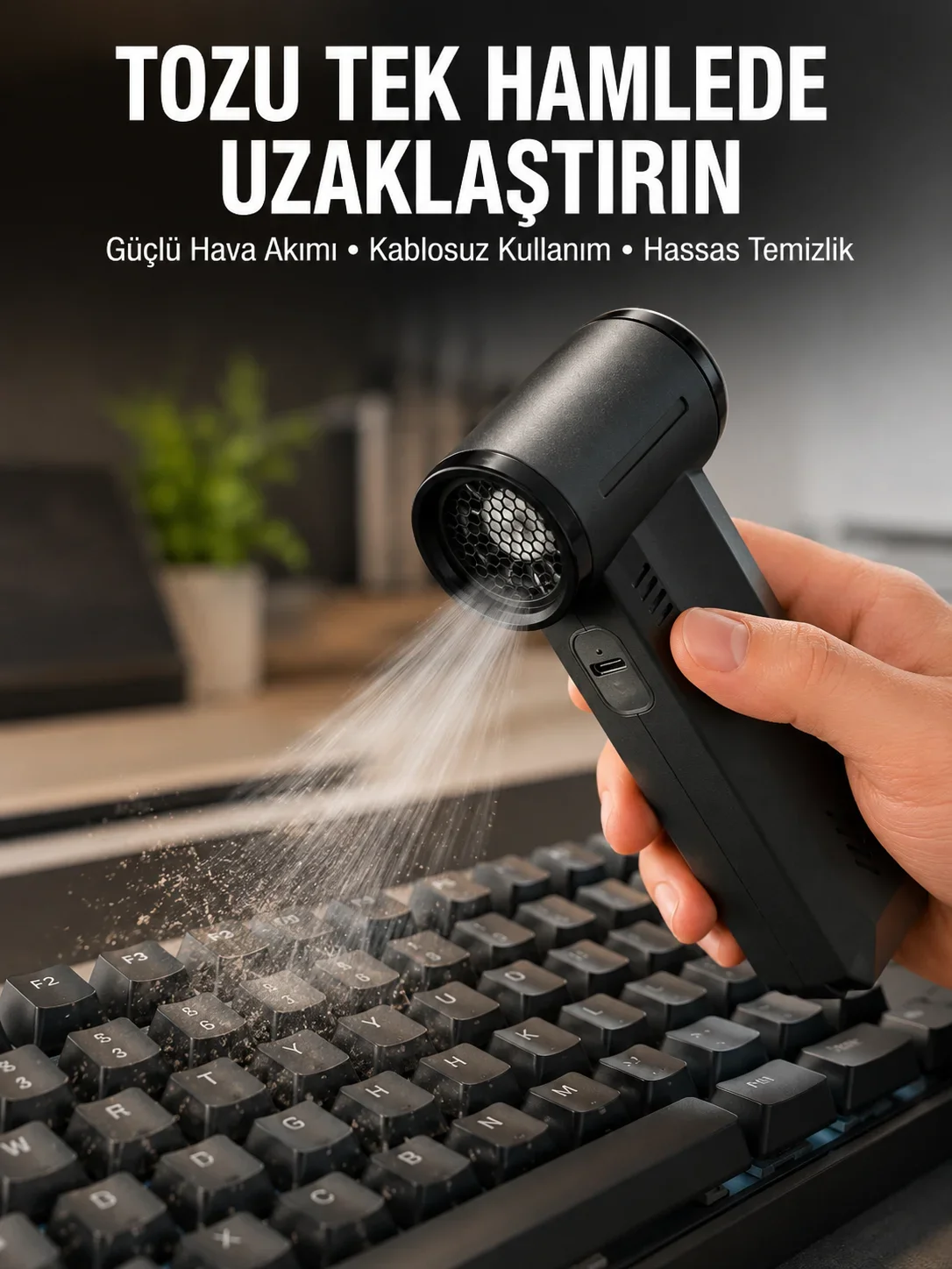 Yüksek Hızlı Kablosuz El Tipi Hava Üfleme Tezlik Cihazı Yeni Nesil