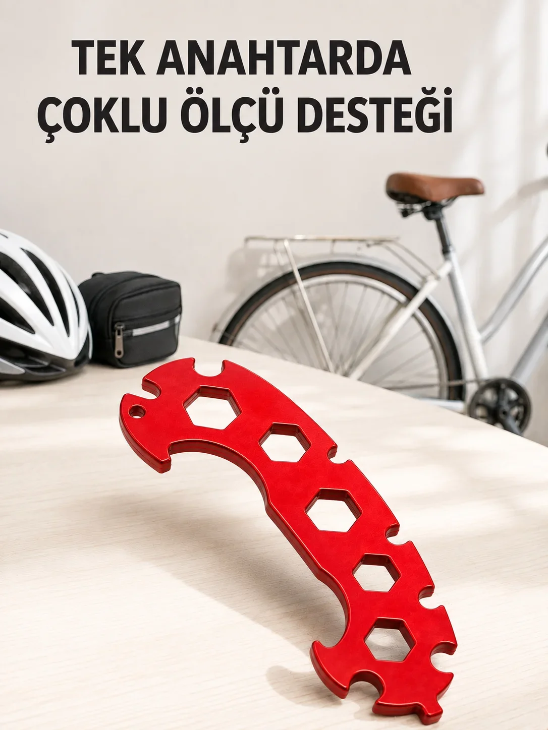 Çok Amaçlı Bisiklet Anahtarı 6-17 mm Çok Fonksiyonlu Bisiklet Tar Anahtarı