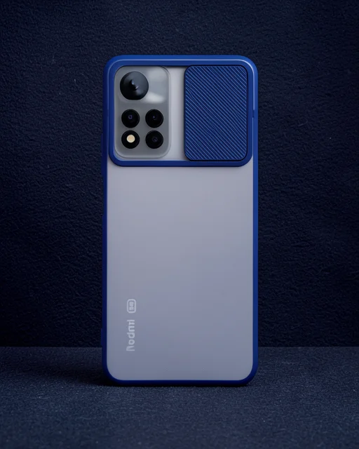 Xiaomi Redmi Note 11t Kılıf Palm Buzlu Kamera Sürgülü Silikon - Lacivert