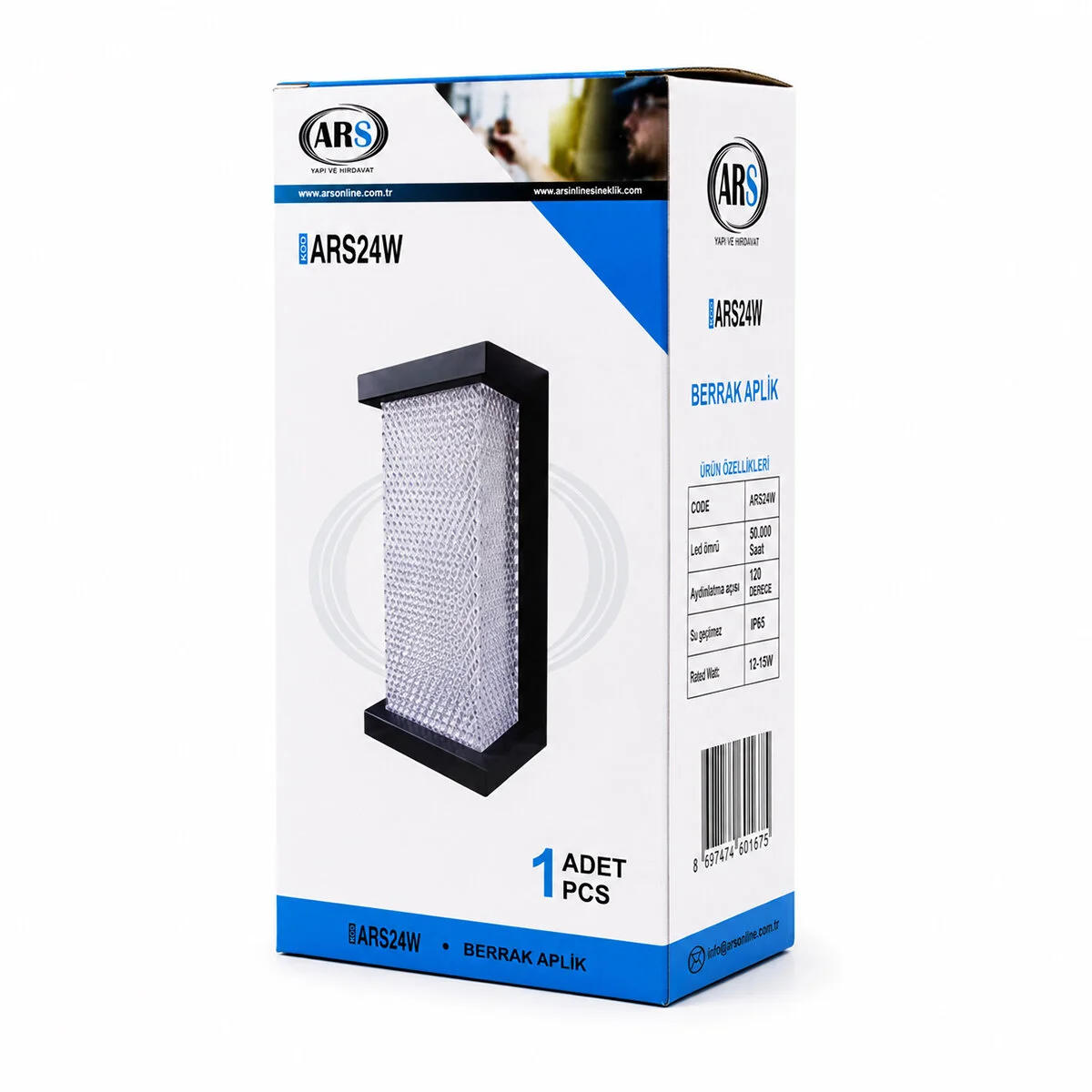 IP66 50.000 Saat Led Ömrü 22W Berrak Led Aplik Duvar Lambası ARS-348954 görsel 3