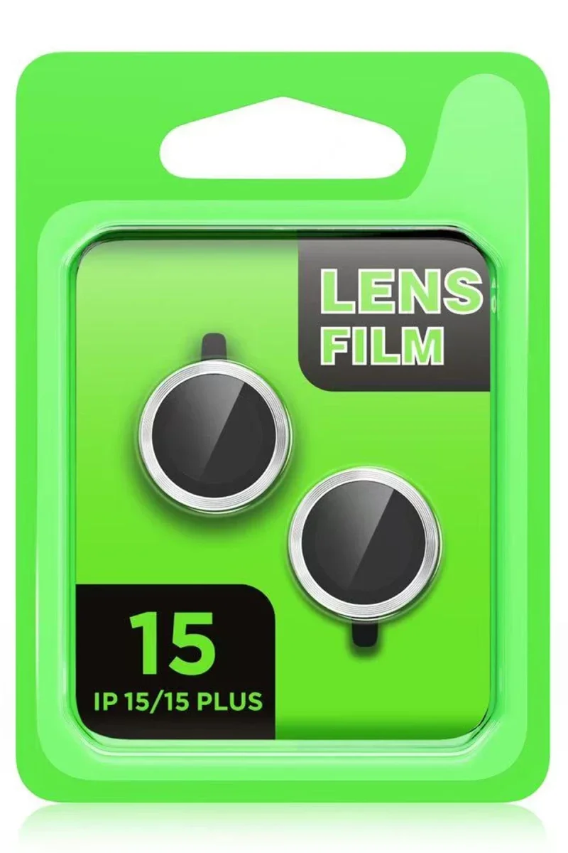 Apple iPhone 15 Raze Metal Kamera Lens - Siyah görsel 2