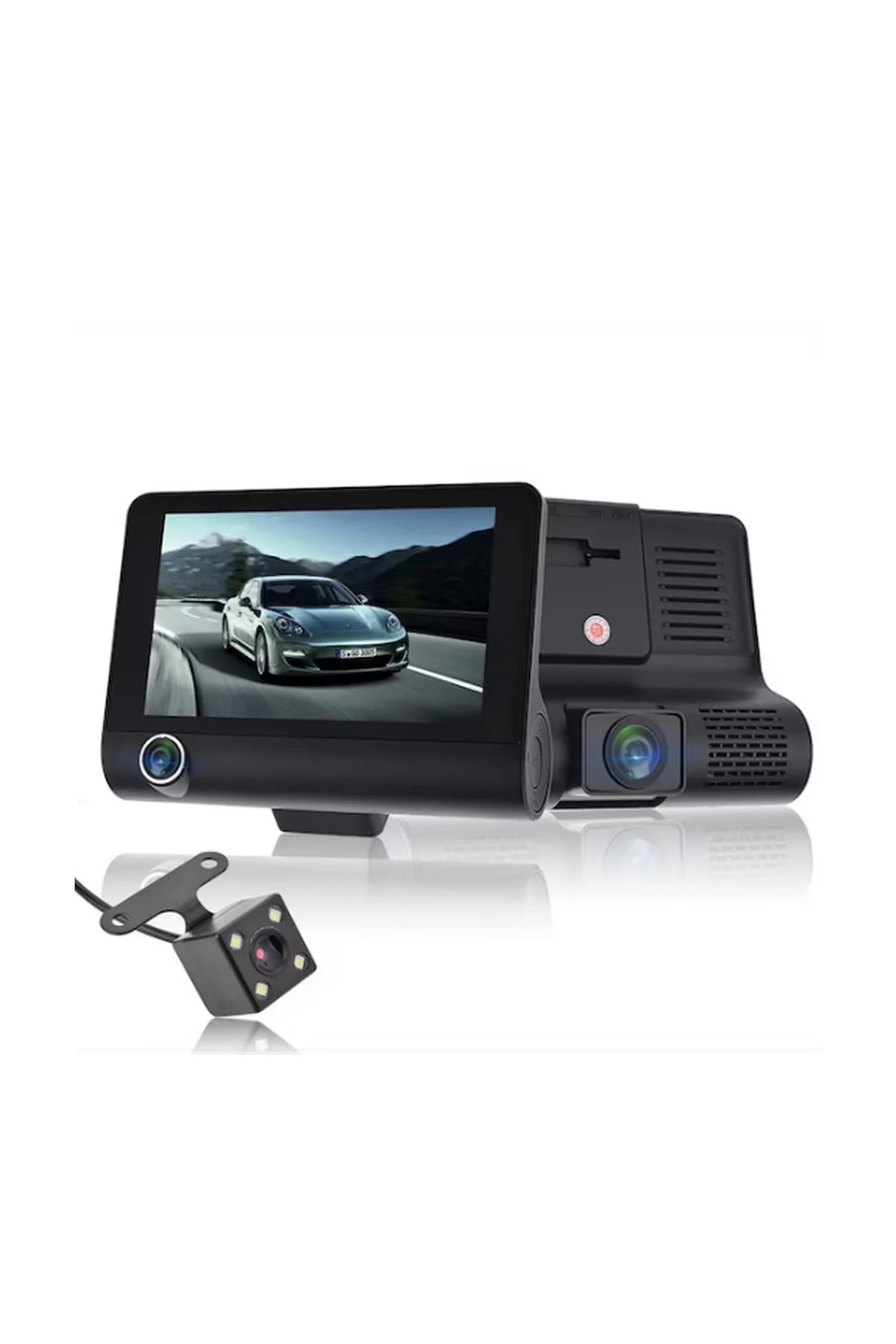 Vothoon Araç Içi Kamera Gece Görüşlü 3 Kameralı 4 Inç 1080p Yol Kayıt Kamerası Geri Vites görsel 2