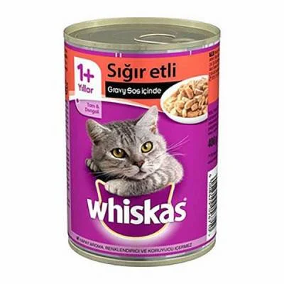 Gravy Soslu Sığır Etli Yetişkin Kedi Konservesi 12 Adet 400 Gr