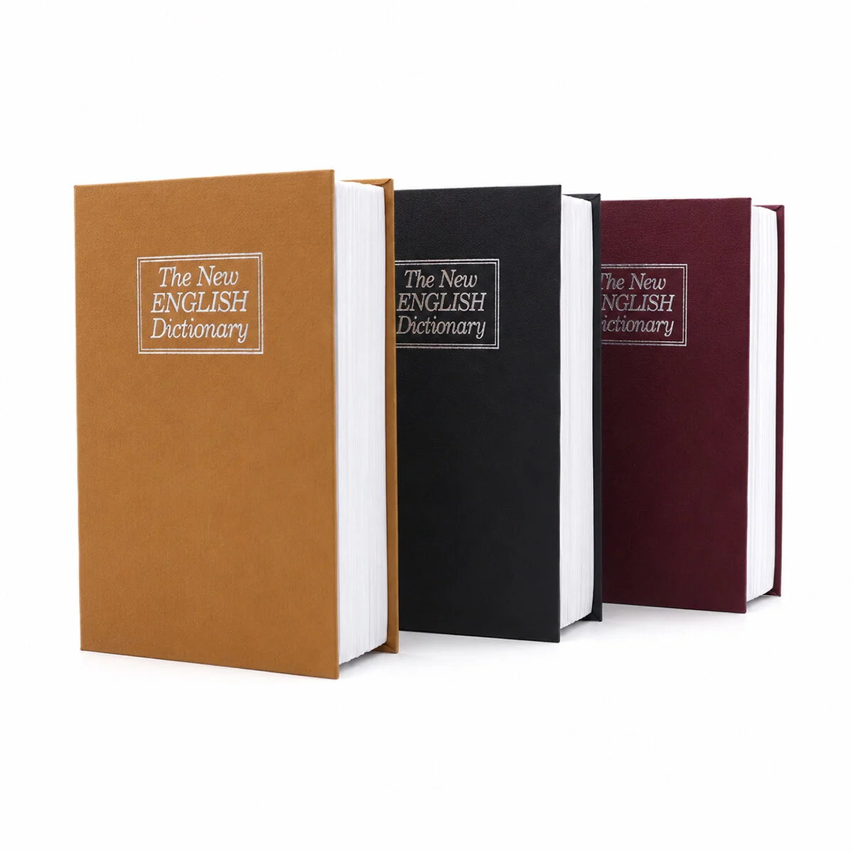KÜÇÜK=114X80X45MM Kitap Modeli Kilitli Kasa - Kumbara Renkli görsel 2