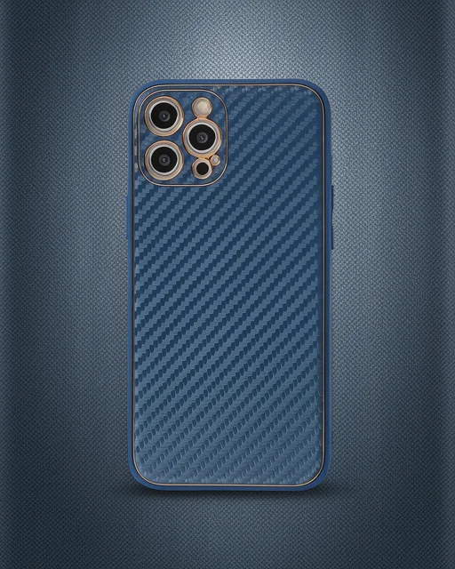 Apple İphone 12 Pro Max Kılıf Coco Karbon Silikon - Mavi