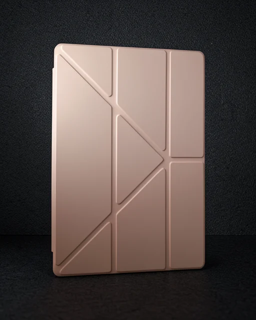 Samsung Galaxy X910 Tab S9 Ultra 14.6 Kılıf Kalemlikli Mars Tablet Kılıfı - Rose Gold