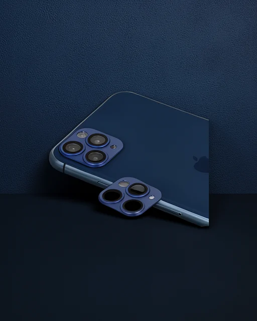 Apple İphone 11 Pro Max Pers Alüminyum Kamera Lens - Lacivert