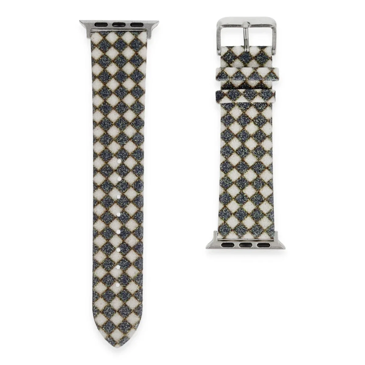 Apple Watch 38mm Karo Motif Kordon - Siyah görsel 3