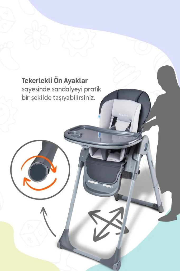 BC511 Plus Mama Sandalyesi Antrasit görsel 5