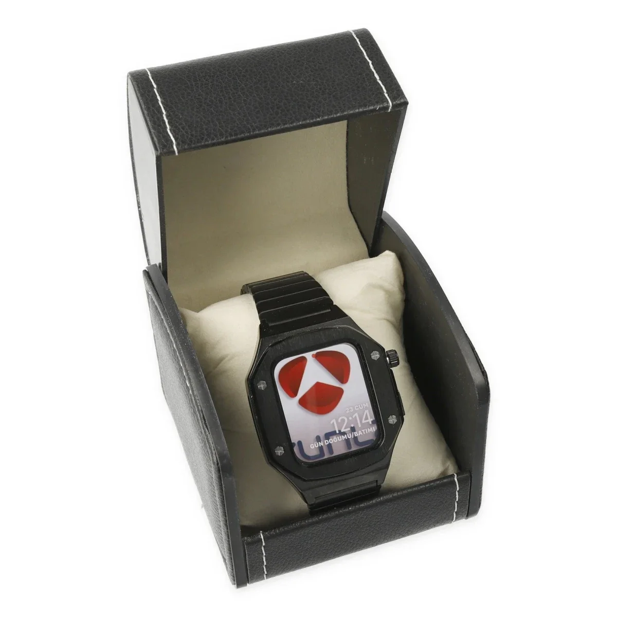 Apple Watch 45mm KR409 Metal Kordon - Siyah