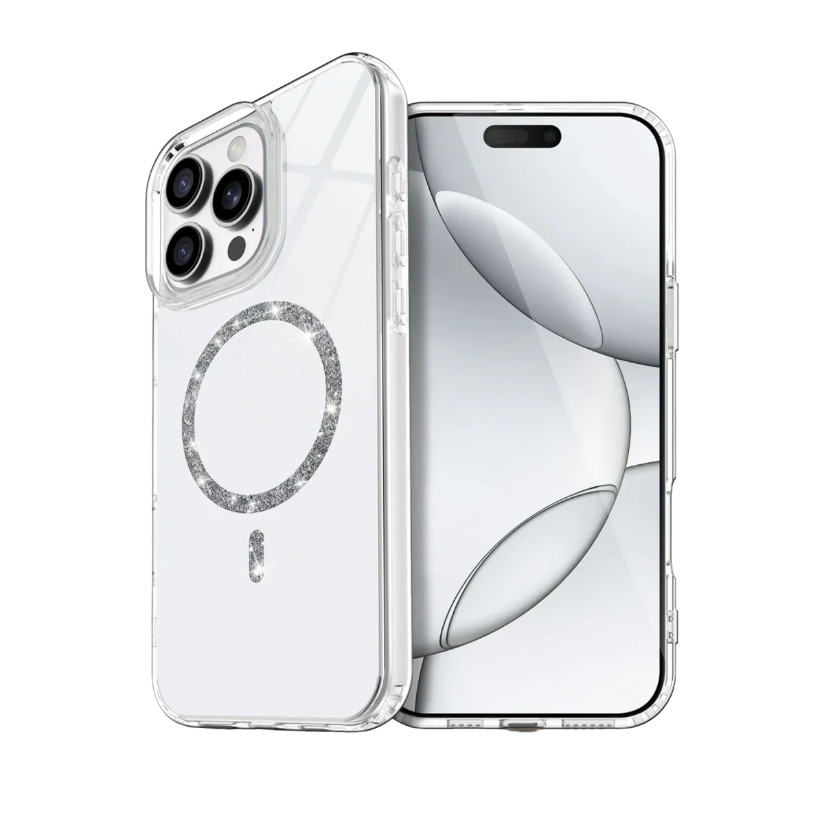 Apple iPhone 16 Pro Max Live Diamond Magsafe Kapak - Şeffaf