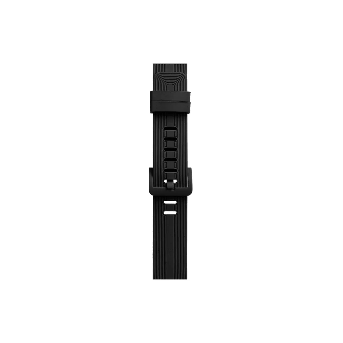 Apple Watch 38mm KR408 Çizgili Silikon Kordon - Siyah görsel 3