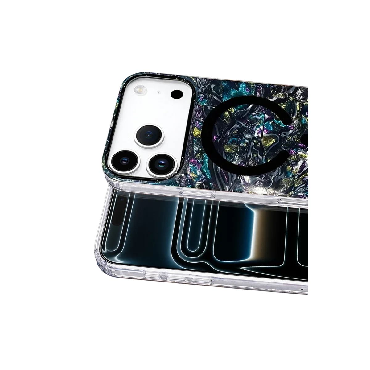 Onegif Apple iPhone 17 Pro Mila Dalgalı Magsafe Kapak - Lacivert görsel 2