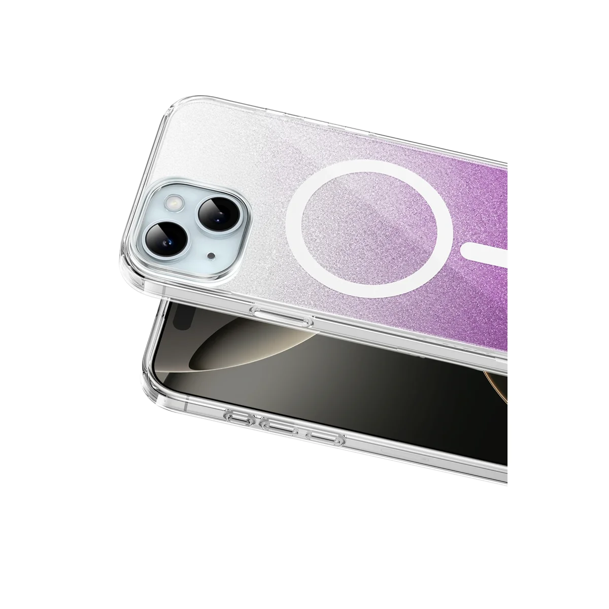Onegif Apple iPhone 14 Sora Simli Magsafe Kapak - Mor görsel 2