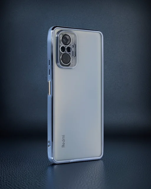 Xiaomi Redmi Note 10 Pro Kılıf Razer Lensli Silikon - Açık Mavi