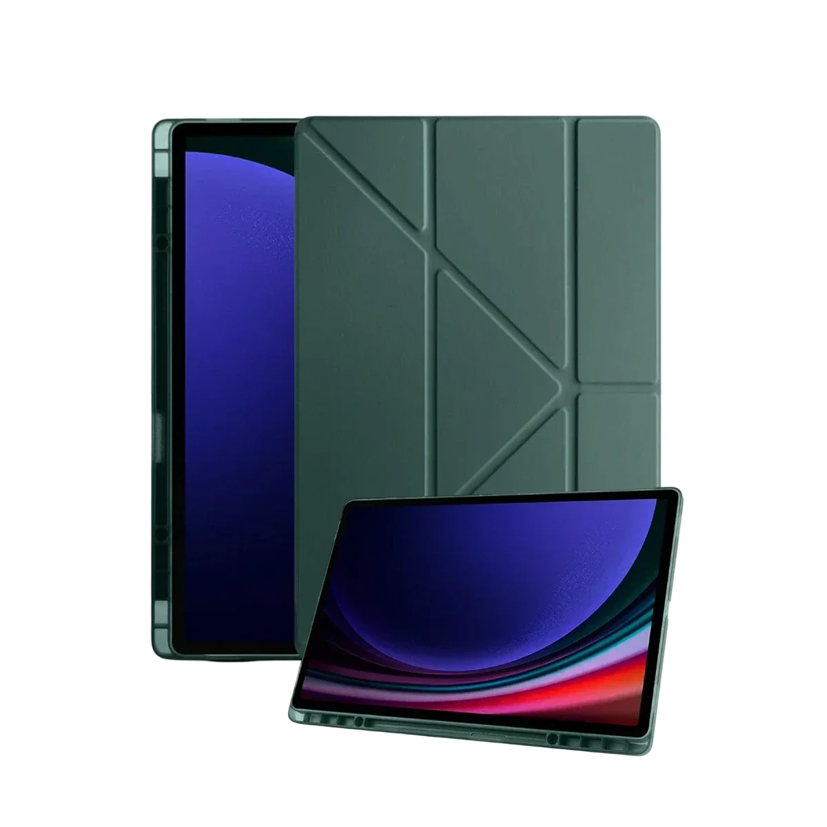 Samsung Galaxy X730 Tab S11 Kalemlikli Mars Tablet Kılıfı - Koyu Yeşil
