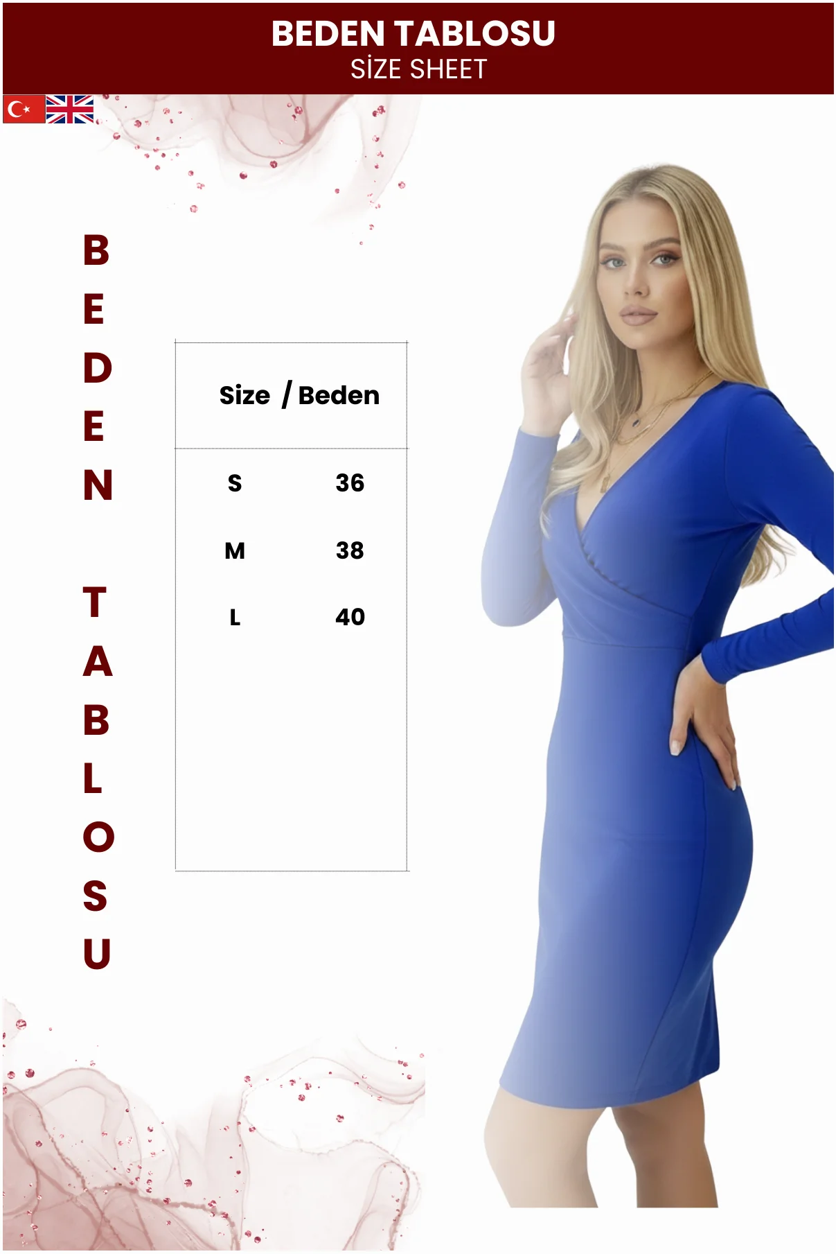 Kadın Sade Duruşlu Kruvaze Elbise görsel 3
