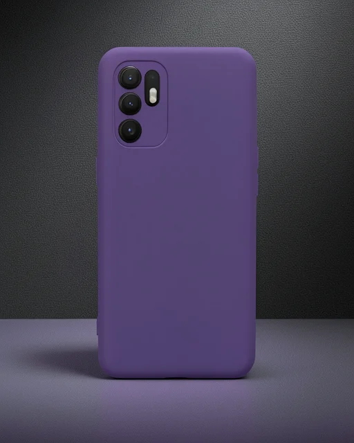 Oppo Reno 6 Kılıf Nano İçi Kadife Silikon - Mor