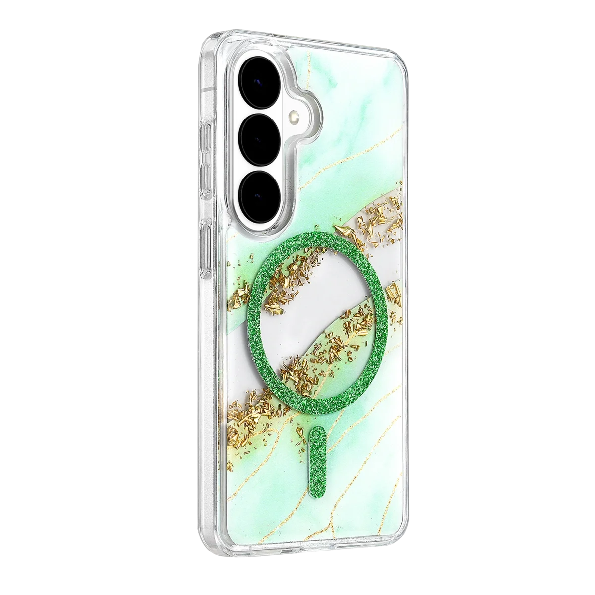 Onegif Samsung Galaxy S26 Lotus Simli Magsafe Kapak - Yeşil görsel 2