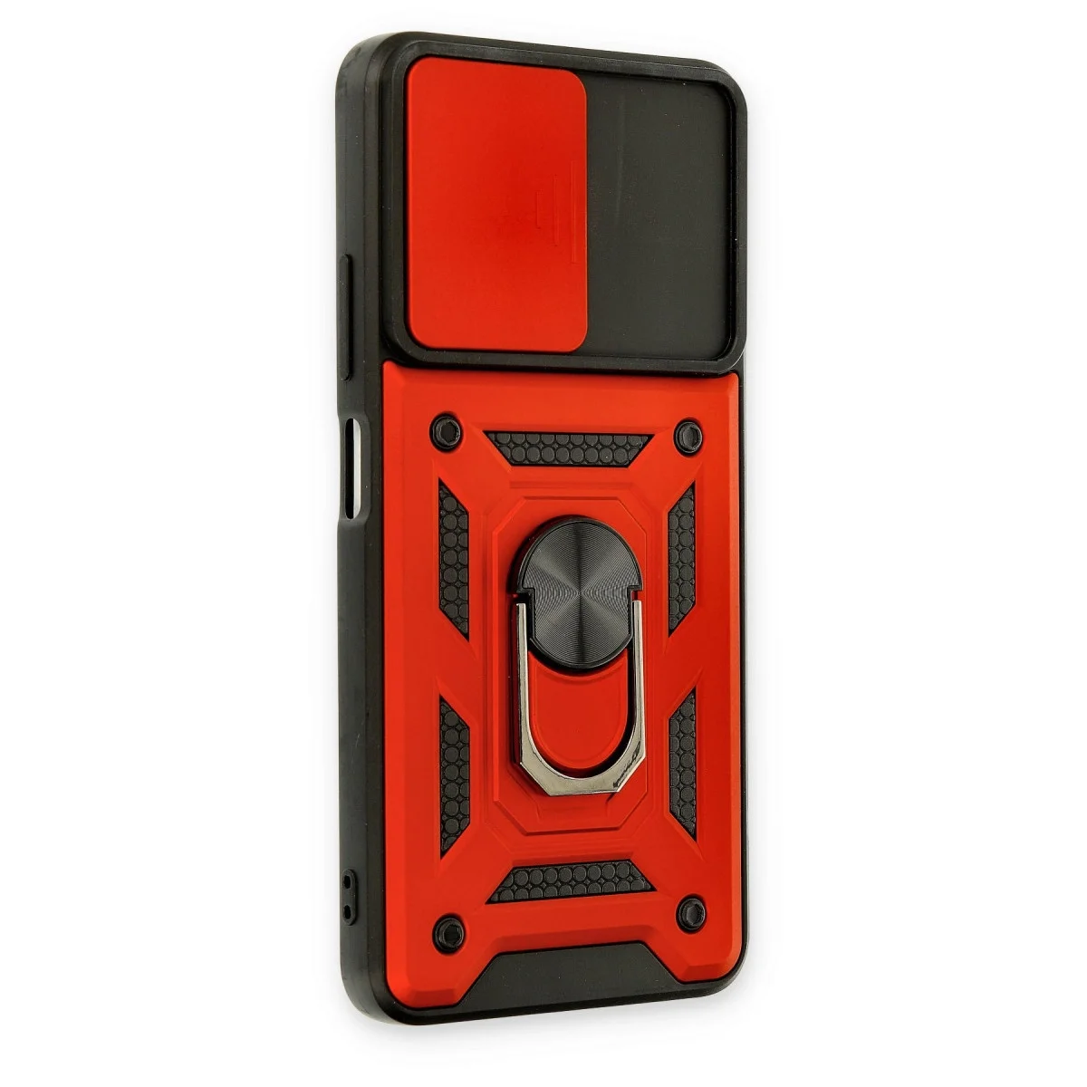 Xiao Red Note 11t Kılıf Pars Lens Yüzüklü Silikon - Kırmızı görsel 3