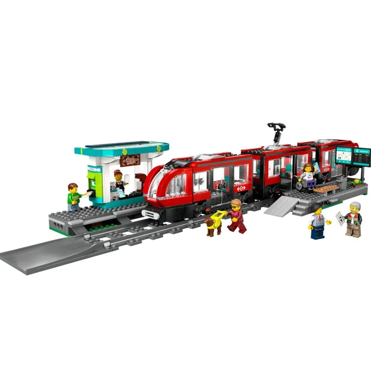 60423 Lego City Şehir Merkezi Tramvay İstasyonu 811 parça +7 yaş görsel 2