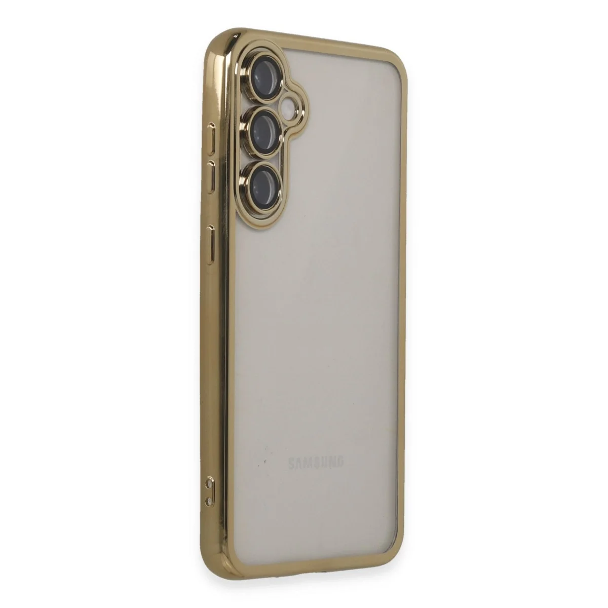 Samsung Galaxy S23 Fe Kılıf Razer Lensli Silikon - Gold görsel 2